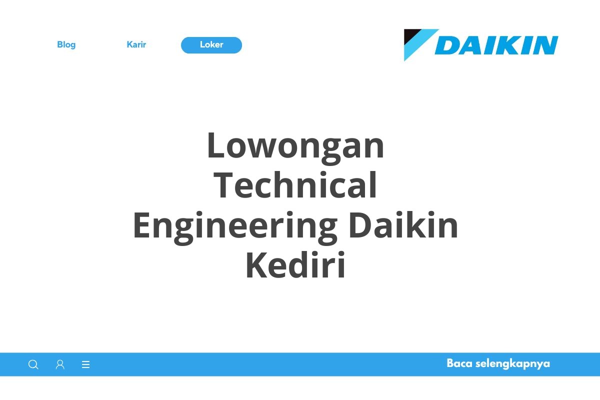 Lowongan Technical Engineering Daikin Kediri