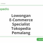 Lowongan E-Commerce Specialist Tokopedia Pemalang Terbaru 2026