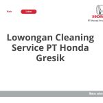Lowongan Cleaning Service PT Honda Gresik Tahun 2026 [Resmi]