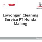 Lowongan Cleaning Service PT Honda Malang Terbaru [Cepat]