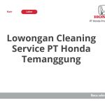 Lowongan Cleaning Service PT Honda Temanggung Tahun 2026 [Cepat]