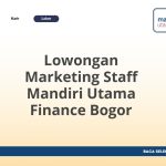 Lowongan Marketing Staff Mandiri Utama Finance Bogor Terbaru [Cepat]