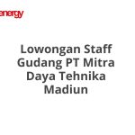 Lowongan Staff Gudang PT Mitra Daya Tehnika Madiun Tahun 2026