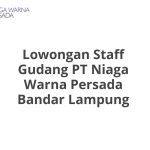 Lowongan Staff Gudang PT Niaga Warna Persada Bandar Lampung Tahun 2026 [Resmi]