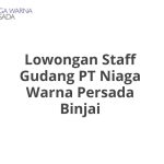 Lowongan Staff Gudang PT Niaga Warna Persada Binjai Tahun Ini [Update]