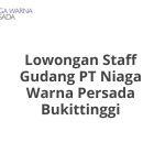 Lowongan Staff Gudang PT Niaga Warna Persada Bukittinggi Terbaru [Cepat]