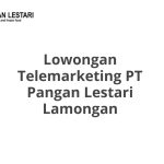 Lowongan Telemarketing PT Pangan Lestari Lamongan Tahun 2026