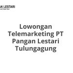 Lowongan Telemarketing PT Pangan Lestari Tulungagung Tahun 2026